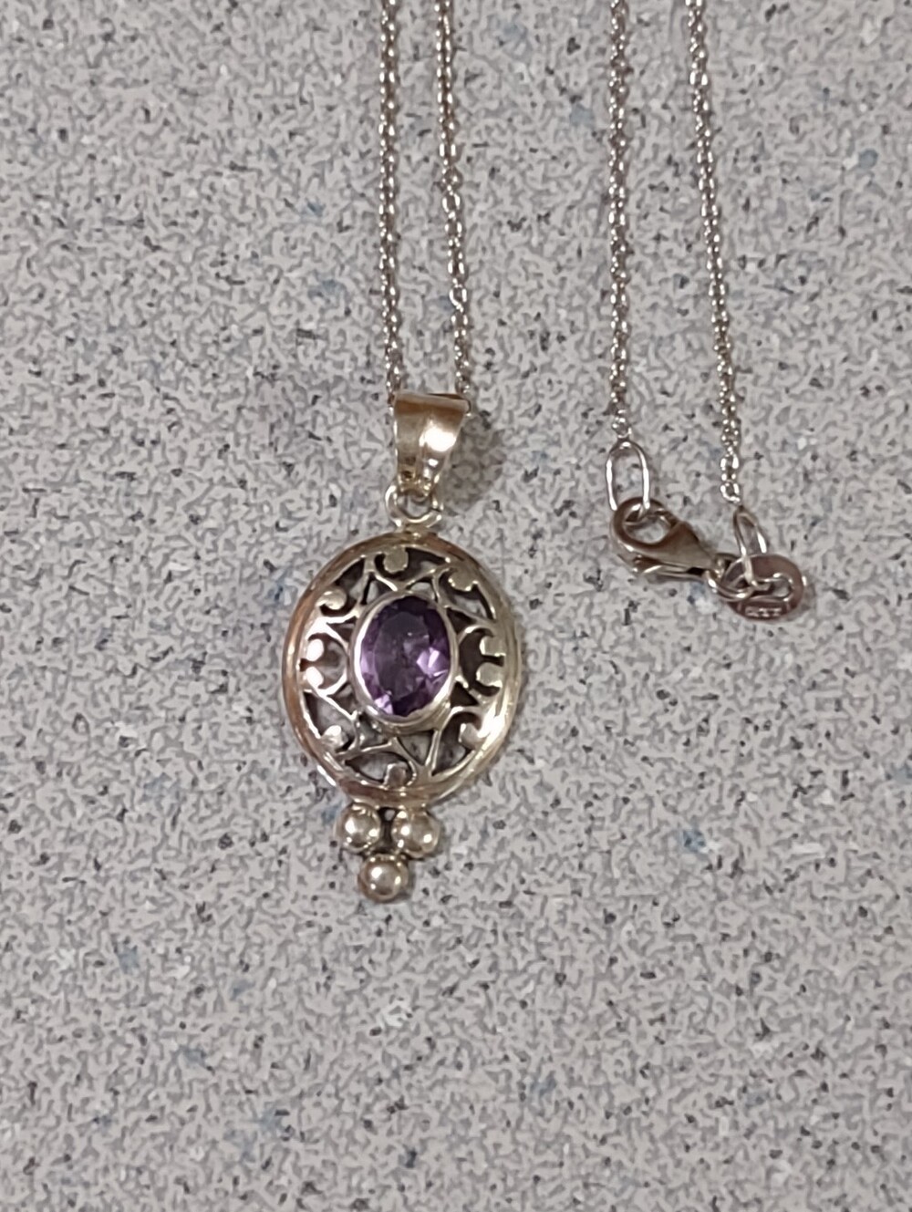 Amethyst Sterling Necklace